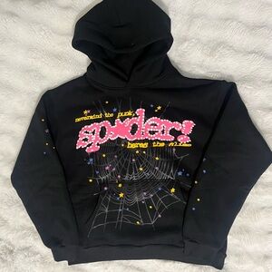 Sp5der P*nk V2 black hoodie